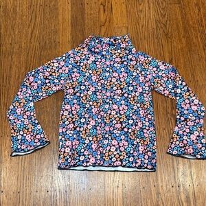 Neon Rebels Girls Floral Turtleneck – Bell Sleeves & Lettuce Edge – Size 5